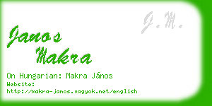 janos makra business card